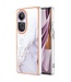 SoFetch Grijs Marmer TPU Hoesje voor de Oppo Reno10 Pro