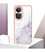 SoFetch Grijs Marmer TPU Hoesje voor de Oppo Reno10 Pro