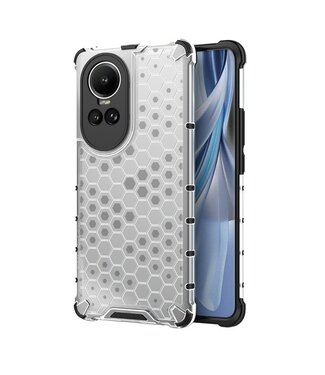 SoFetch Grijs Valbestendig Honingraat Hybride Hoesje Oppo Reno10 Pro