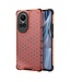 SoFetch Rood Valbestendig Honingraat Hybride Hoesje voor de Oppo Reno10 Pro