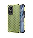 SoFetch Groen Valbestendig Honingraat Hybride Hoesje voor de Oppo Reno10 Pro