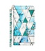 SoFetch Groen Driehoekdesigns Bookcase Hoesje met Polsbandje voor de Oppo Reno10 Pro