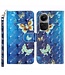 SoFetch  Blauwe Vlinders Bookcase Hoesje met Polsbandje voor de Oppo Reno10 Pro