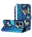 SoFetch  Blauwe Vlinders Bookcase Hoesje met Polsbandje voor de Oppo Reno10 Pro