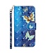 SoFetch  Blauwe Vlinders Bookcase Hoesje met Polsbandje voor de Oppo Reno10 Pro