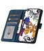 SoFetch Blauw Vlinders Bookcase Hoesje met Polsbandje voor de Oppo Reno10 Pro