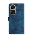 SoFetch Blauw Vlinders Bookcase Hoesje met Polsbandje voor de Oppo Reno10 Pro