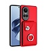 SoFetch Rood Pasjeshouder Ring Houder Hybride Hoesje voor de Oppo Reno10 Pro