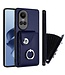 SoFetch Saffierblauw Pasjeshouder Ring Houder Hybride Hoesje voor de Oppo Reno10 Pro