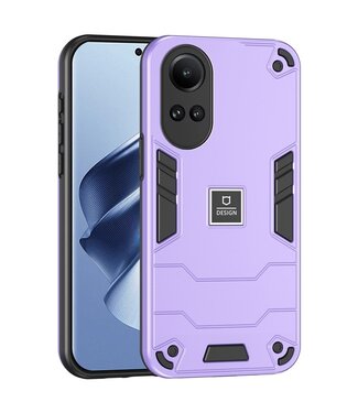 SoFetch Paars Krasbestendig Leger Hybride Hoesje Oppo Reno10 Pro