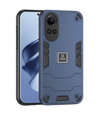 SoFetch Navy Blauw Krasbestendig Leger Hybride Hoesje Oppo Reno10 Pro