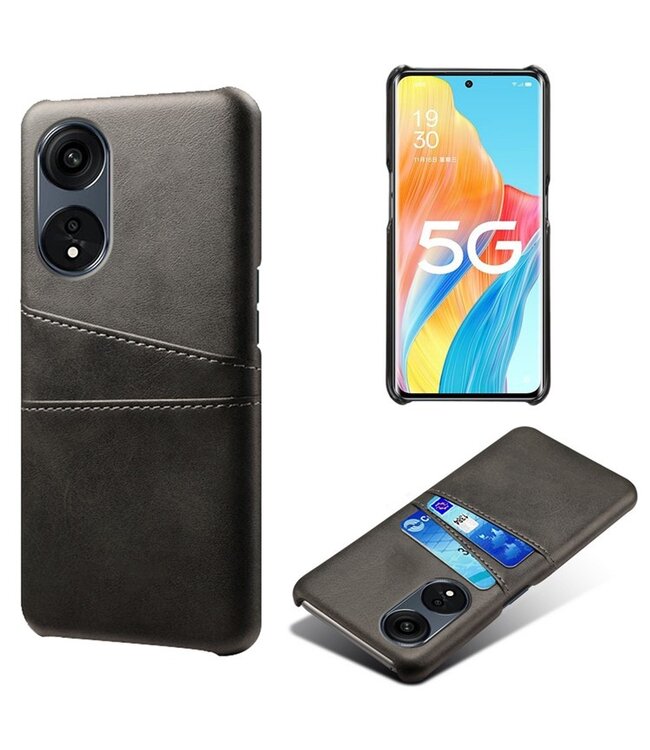 SoFetch Zwart Pasjeshouder Stijlvol Hardcase Hoesje voor de Oppo Reno8 T