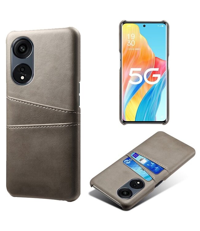 SoFetch Grijs Pasjeshouder Stijlvol Hardcase Hoesje voor de Oppo Reno8 T