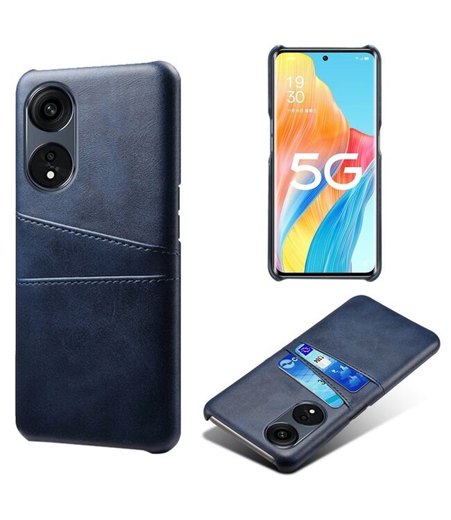 SoFetch Blauw Pasjeshouder Stijlvol Hardcase Hoesje voor de Oppo Reno8 T