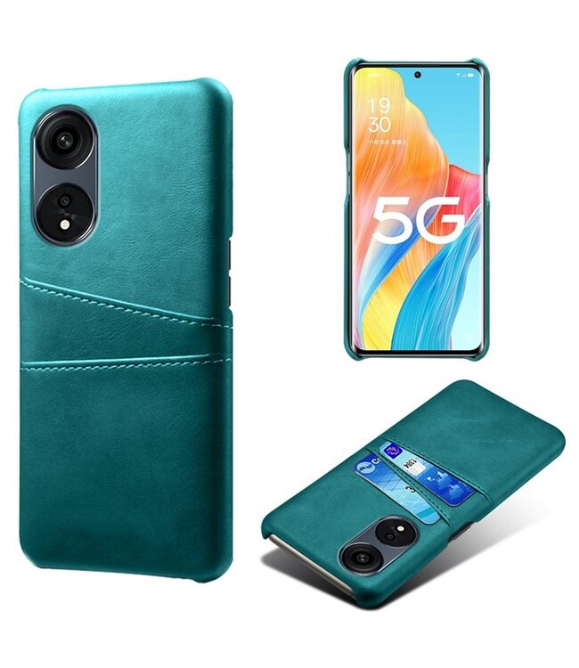SoFetch Groen Pasjeshouder Stijlvol Hardcase Hoesje voor de Oppo Reno8 T
