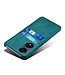 SoFetch Groen Pasjeshouder Stijlvol Hardcase Hoesje voor de Oppo Reno8 T