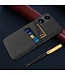 SoFetch Zwart Pasjeshouder Stoffen Hardcase Hoesje voor de Oppo Reno8 T