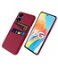 SoFetch Rood Pasjeshouder Stoffen Hardcase Hoesje voor de Oppo Reno8 T