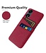 SoFetch Rood Pasjeshouder Stoffen Hardcase Hoesje voor de Oppo Reno8 T