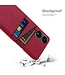 SoFetch Rood Pasjeshouder Stoffen Hardcase Hoesje voor de Oppo Reno8 T