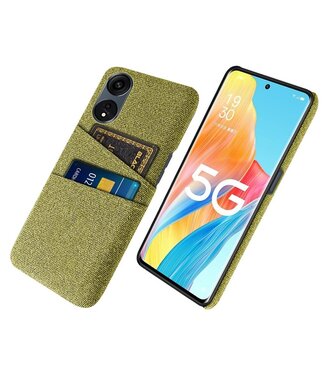 SoFetch Geel Pasjeshouder Stoffen Hardcase Hoesje Oppo Reno8 T