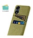 SoFetch Geel Pasjeshouder Stoffen Hardcase Hoesje voor de Oppo Reno8 T