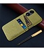 SoFetch Geel Pasjeshouder Stoffen Hardcase Hoesje voor de Oppo Reno8 T