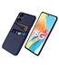 SoFetch Blauw Pasjeshouder Stoffen Hardcase Hoesje voor de Oppo Reno8 T