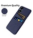 SoFetch Blauw Pasjeshouder Stoffen Hardcase Hoesje voor de Oppo Reno8 T