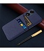 SoFetch Blauw Pasjeshouder Stoffen Hardcase Hoesje voor de Oppo Reno8 T