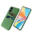 SoFetch Groen Pasjeshouder Stoffen Hardcase Hoesje voor de Oppo Reno8 T