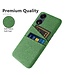 SoFetch Groen Pasjeshouder Stoffen Hardcase Hoesje voor de Oppo Reno8 T