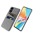SoFetch Lichtgrijs Pasjeshouder Stoffen Hardcase Hoesje voor de Oppo Reno8 T