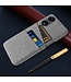 SoFetch Lichtgrijs Pasjeshouder Stoffen Hardcase Hoesje voor de Oppo Reno8 T