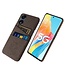 SoFetch Bruin Pasjeshouder Stoffen Hardcase Hoesje voor de Oppo Reno8 T
