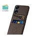SoFetch Bruin Pasjeshouder Stoffen Hardcase Hoesje voor de Oppo Reno8 T