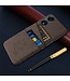 SoFetch Bruin Pasjeshouder Stoffen Hardcase Hoesje voor de Oppo Reno8 T