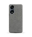 SoFetch Grijs Effen Stoffen Hardcase Hoesje voor de Oppo Reno8 T
