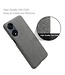 SoFetch Grijs Effen Stoffen Hardcase Hoesje voor de Oppo Reno8 T