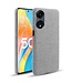 SoFetch Lichtgrijs Effen Stoffen Hardcase Hoesje voor de Oppo Reno8 T