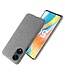 SoFetch Lichtgrijs Effen Stoffen Hardcase Hoesje voor de Oppo Reno8 T
