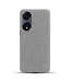 SoFetch Lichtgrijs Effen Stoffen Hardcase Hoesje voor de Oppo Reno8 T