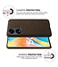 SoFetch Bruin Effen Stoffen Hardcase Hoesje voor de Oppo Reno8 T