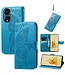 SoFetch Blauw Vlinder Bookcase Hoesje met Polsbandje voor de Oppo Reno8 T
