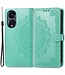 SoFetch Groen Mandala Bookcase Hoesje met Polsbandje voor de Oppo Reno8 T