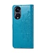 SoFetch Blauw Mandala Bookcase Hoesje met Polsbandje voor de Oppo Reno8 T