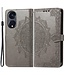 SoFetch Grijs Mandala Bookcase Hoesje met Polsbandje voor de Oppo Reno8 T