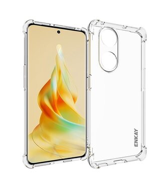 Enkay Transparent Valbestendig Bookcase Hoesje Oppo Reno8 T