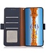 Khazneh Blauw Magnetisch Litchee Bookcase Hoesje voor de Oppo Reno 8 Pro