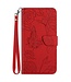 SoFetch Rood Bloemen Vlinder Bookcase Hoesje voor de Oppo Reno 8 Pro